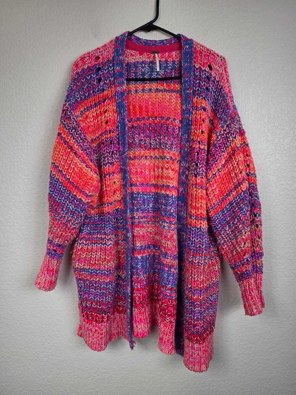 Free People Multicolor Knit Cardigan Sweater Medium